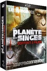 blu-ray la planète des singes : les origines + la planète des singes : l'affrontement - blu - ray