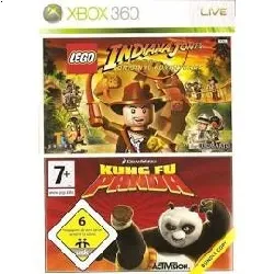 jeu xbox360 double pack indiana jones et kung fu panda