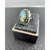 grande bague labradorite ovale argent 925 millième (22 ct) 12,11g