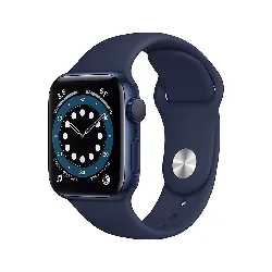 montre connectée apple watch series 6 40mm gps boîtier en aluminium bleu bracelet sport marine intense