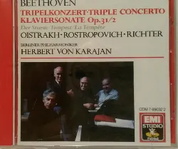 cd beethoven*, oistrach* rostropovich* richter*, berliner philharmoniker, herbert von karajan tripelkonzert-triple concerto klavie