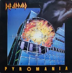 vinyle def leppard pyromania (1983, red spaceship labels, vinyl)