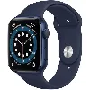 montre connectée apple watch series 6 44mm gps boîtier en aluminium bleu bracelet sport marine intense