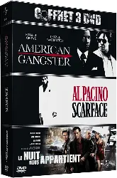 dvd american gangster + la nuit nous appartient + scarface