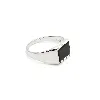 1066206 bague argent chevalière plaque rect imit onyx argent 925 millième (22 ct) 5,17g