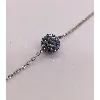 bracelet en argent aghata boule bleue argent 925 millième (22 ct) 1,84 g