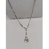 collier en argent maille vénitienne pendentif coeur avec oxydes argent 925 millième (22 ct) 3,81g