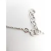 collier en argent maille vénitienne pendentif coeur avec oxydes argent 925 millième (22 ct) 3,81g