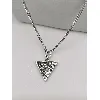 collier guess maille gourmette pendentif triangle avec oxydes