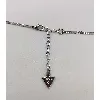 collier guess maille gourmette pendentif triangle avec oxydes