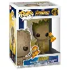 figurine funko! pop - marvel - avengers infinity war s2 - groot with stormbreaker 10 cm - 416