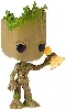 figurine funko! pop - marvel - avengers infinity war s2 - groot with stormbreaker 10 cm - 416