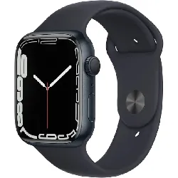 apple watch series 7 (gps) - boitier 45 mm aluminium noir minuit avec bracelet sport noir minuit