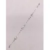 bracelet argent maille forçat avec coeurs et lignes d'oxydes argent 925 millième (22 ct) 2,15g