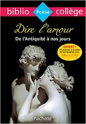 livre bibliocollège - dire l'amour de l'antiquité à nos jours: n°91