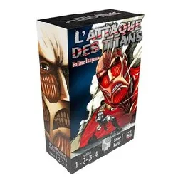 livre l'attaque des titans coffret t01 à t04: coffret 4 tomes