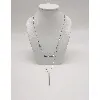 51hv0100cz collier argent double rang avec barres ornées d'oxydes argent 925 millième (22 ct) 3,04g