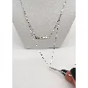 51hv0100cz collier argent double rang avec barres ornées d'oxydes argent 925 millième (22 ct) 3,04g