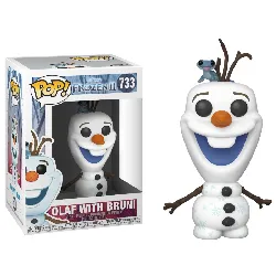 figurine funko! pop - disney - frozen ii / la reine des nieges - olaf with bruni - 733