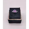 bague argent centrée d'une pierre violette argent 925 millième (22 ct) 5,57g