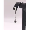 boucles d'oreilles argent pendantes ornées de pierres noires argent 925 millième (22 ct) 1g