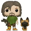 figurine funko! pop - the walking dead - daryl dixon avec chien (57638) - 1182