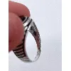 111083 bague argent ornée d'un onyx forme ovale épaulé des motifs argent 925 millième (22 ct) 5,63g