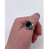 111083 bague argent ornée d'un onyx forme ovale épaulé des motifs argent 925 millième (22 ct) 5,63g