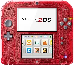 console sony console nintendo 2ds - transparente rouge