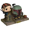 figurine funko! pop - star wars the mandalorian - pack 2 : boba fett & fennec on throne - 9 cm - 486