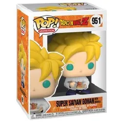 figurine funko! pop - dragon ball z n°951 -super saiyan gohan (mangeant des nouilles) (48665)