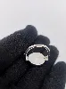 bague argent fleur centrée d'un péridot argent autre 4,63g