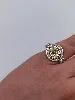 bague argent fleur centrée d'un péridot argent autre 4,63g