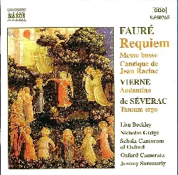 cd gabriel fauré - requiem - messe basse - cantique de jean racine (1994)