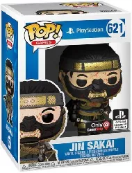 figurine funko! pop - playstation n°621 - jin sakai  - avec éclaboussures de sang (ghost of tsushima) (35674)