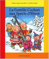 livre la famille cochon aux sports d'hiver