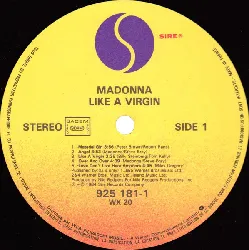 vinyle madonna - like a virgin (1985)