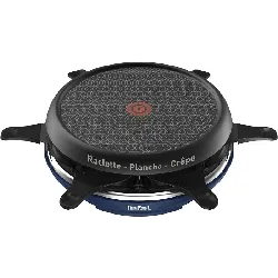 appareil à raclette/crêpière - tefal deco 6 re12a4 neo - 850 watt - bleu