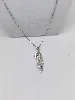 collier argent plumes argent 925 millième (22 ct) 3,06g