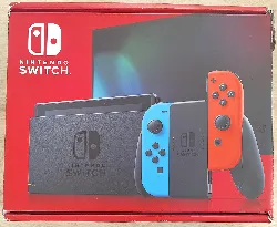 console nintendo switch v2 (1.1) avec 1 joy - con rouge néon + 1 joy - con bleu néon