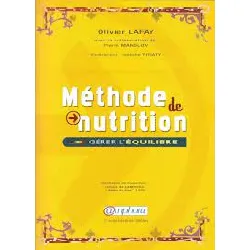 livre méthode de nutrition - gérer l'équilibre