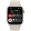 montre connectée apple watch series 8 gps + cellular, boîtier aluminium lumière stellaire 41mm