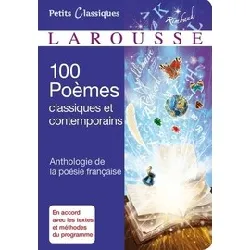 livre 100 poêmes classiques et contemporains - anthologie de la poésie française - poche