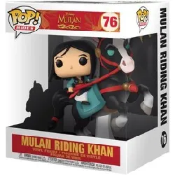 figurine disney mulan - mulan riding khan pop rides 15cm