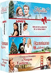 dvd coffret noël 4 dvd : christmas wedding + mrs miracle + love's kitchen + coup de foudre a napa valley