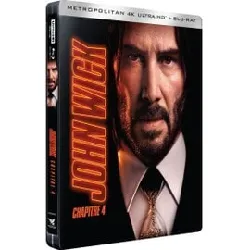 cd john wick - chapitre 4 limitée - combo bluray [4k ultra hd + blu - ray - édition boîtier steelbook]