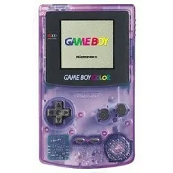 console sony game boy color atomic purple violet transparent