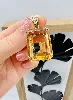 pendentif grande citrine taille émeraude serti de 5 diamants sur la bélière or 750 millième (18 ct) 10,44g