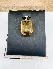 pendentif grande citrine taille émeraude serti de 5 diamants sur la bélière or 750 millième (18 ct) 10,44g