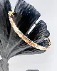 bracelet semi rigide en 3 ors motifs limés or 750 millième (18 ct) 10,11g